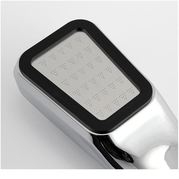 

zhangji bathroom handheld shower head 300 hole water saving square abs water saving high pressure rainfall sho qylpko