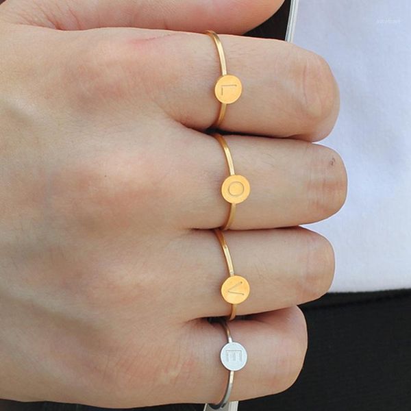 

mwm stainless steel ring woman fashion rose gold letter couple love ring woman's accesories wedding set for women1, Golden;silver