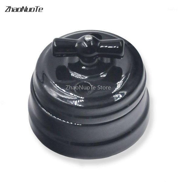

european retro ceramic rotary switch 2 4 gear wall lamp switch led light1