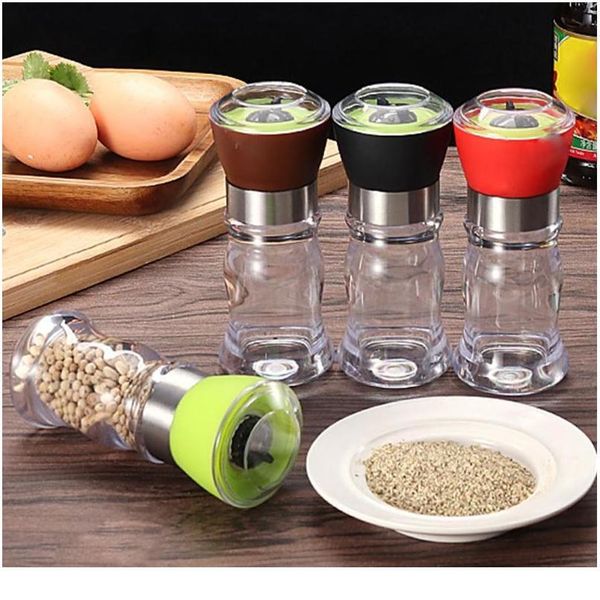 

kitchen manual grinding bottle salt pepper mill grinder pepper grinders shaker spice container seasoning connt ja bbynjv