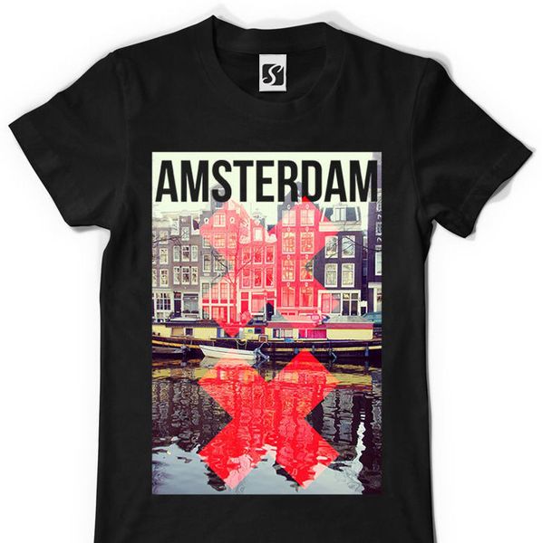 

short sleeve round neck t shirt promotion exclusive and unique men's t shirt amsterdam design ( sb193 ) sport hooded sweatshirt hoodie
