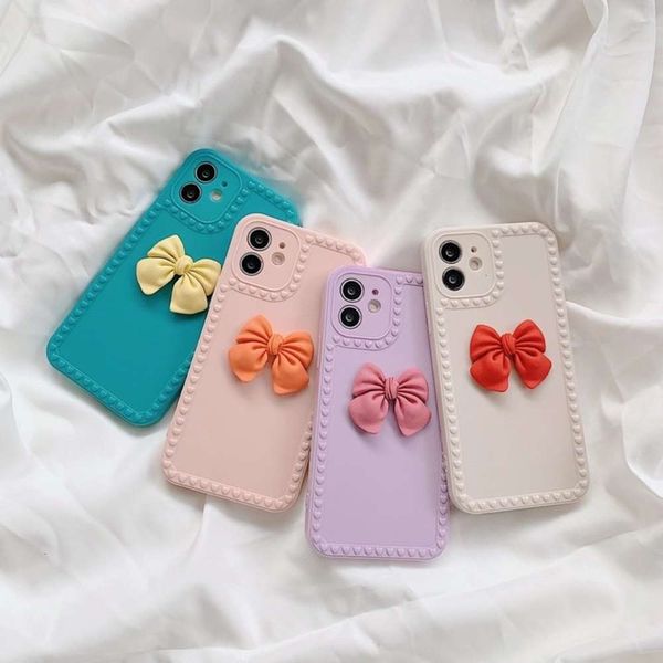

12 11 love princs bow for mobile phone case 11pro cartoon simple back cover
