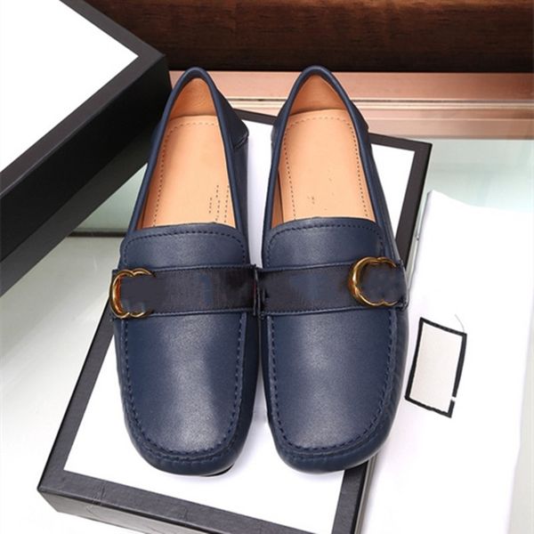 

sell new real leather men casual dress shoes horsebit hardware buckle driving shoes slip-on lazy falts shoe moccasin hombre 38-45, Black