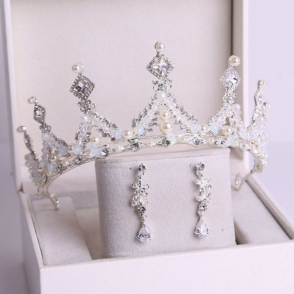 

married / crown, crown and headdress bride super xiansen, 18-year-old red princess girl, Silver