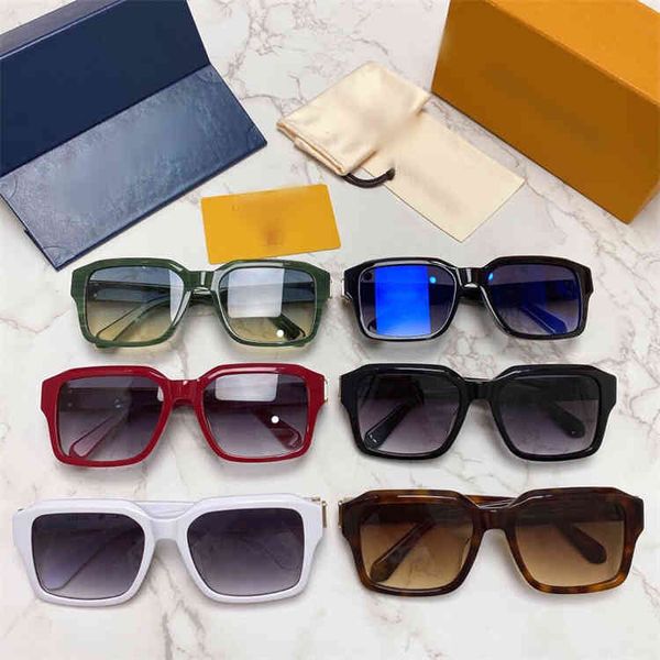 

2022 factory wholesale plate sunglasses trendy women's net red same fashion street spersonalized box men's z2302, White;black