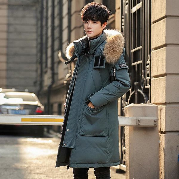 

men's down & parkas jacket middle and long coat in winter of 2021, Black