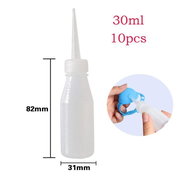 

1/10pc 30ml water beak pouring tool watering can bottles dispense bottle empty transparent plastic dropper bottle dispensing
