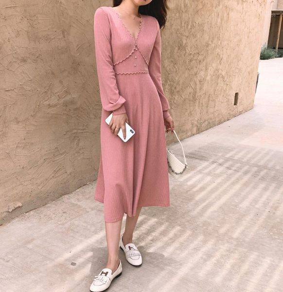 

real sof new french elegant temperament lace v-neck long sleeve dress with overcoat in autumn and winter 20201, Black;gray