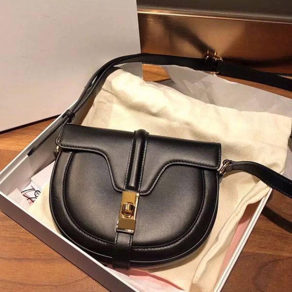 

new half round t-shaped saddle c home style one shoulder slant cross fashionable leather women's bag