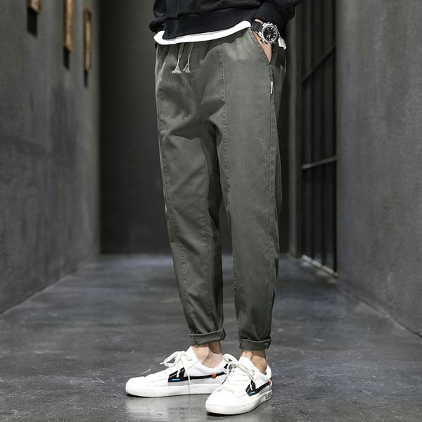 

casual men's overalls casual pants and trousers loose straight pants men's trousers summer thin overalls korean version trend vers, Blue