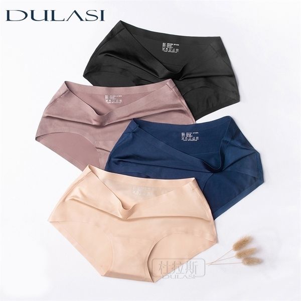 

4pcs/lot, ice silk ladies underwear woman panties lace for women girls traceless cotton crotch briefs seamless intimates 201112, Black;pink