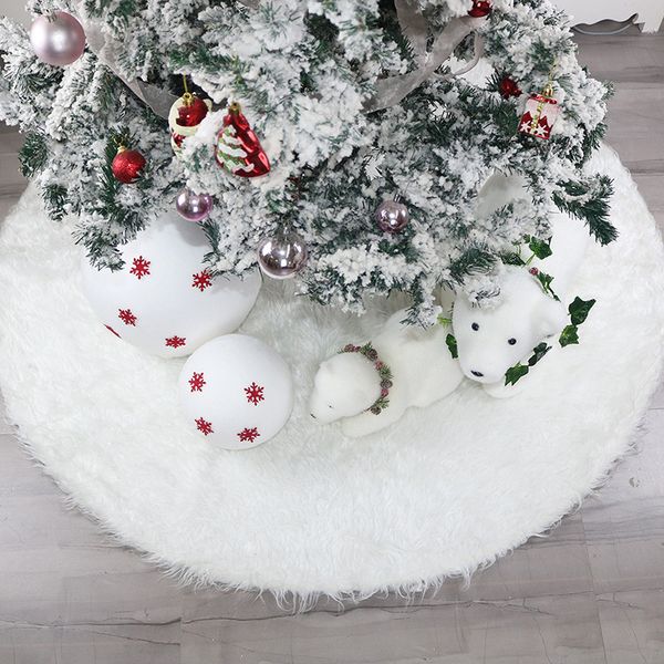 

2020 new christmas tree decoration christmas tree skirt faux fur xmas tree carpet decor new year home
