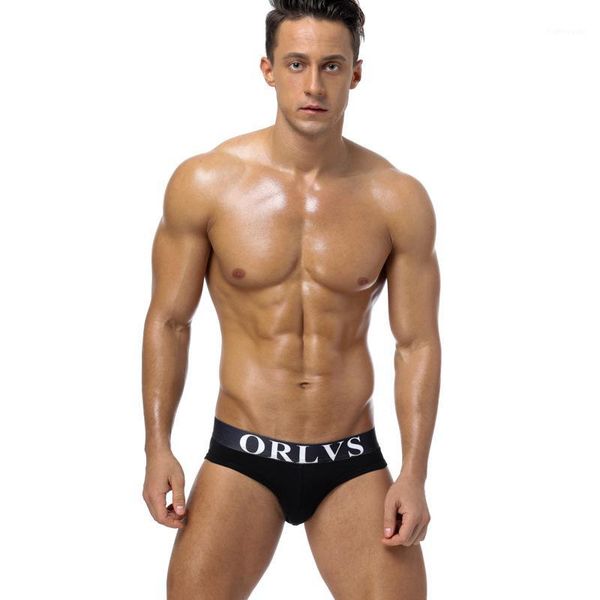 

men's cotton u convex breifs selling solid color underwear with bag underwear1, Black;white