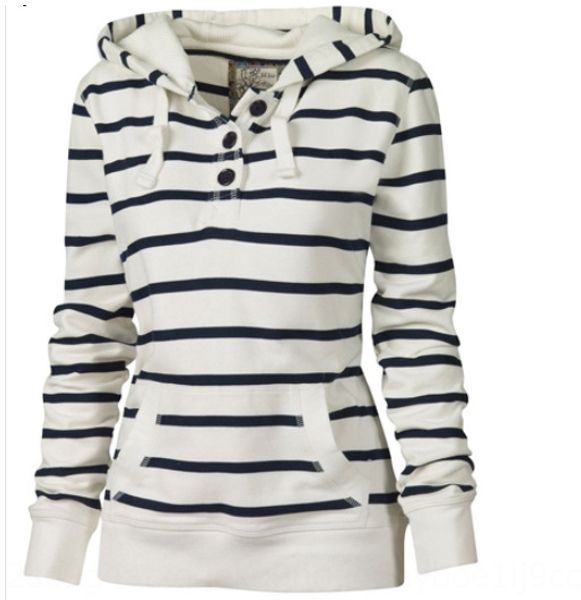 

новая мода тонкая с капюшоном в полоску 1318 новая мода свитер sweaterslim с капюшоном полосатый свитер 1318 buk1z, Black