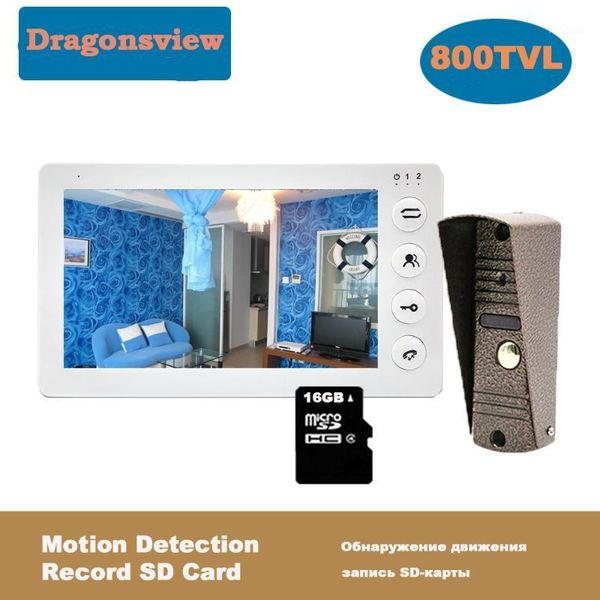 

dragonsview waterproof video intercom 7 inch video door phone doorbell with camera unlock motion record door access system1