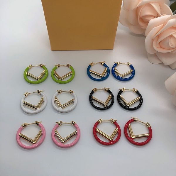 

classic jewelry fashion womens hoop earrings ear studs circle simple earrings for women designer earring no box new 2202101wu, Golden;silver