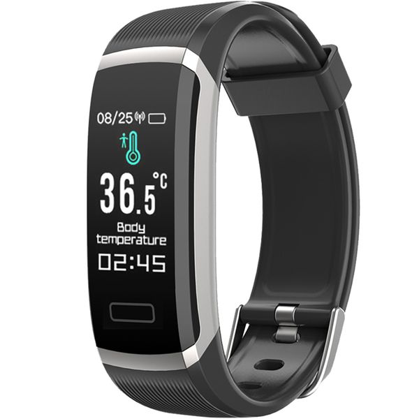 

temperature measure bracelet ip67 heart rate monitor smart band sport passmeter calories mileage multi fitness tracker