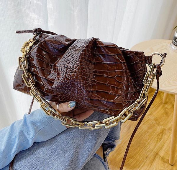 

women handbag purse lady shoulder bag crossbody alligator thick chain totes fashion party bags