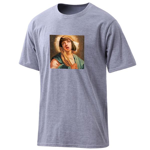 

mens virgin mary pulp fiction fashion casual hipster tees leisure male harajuku retro camisetas hooded sweatshirt hoodie men t shirt