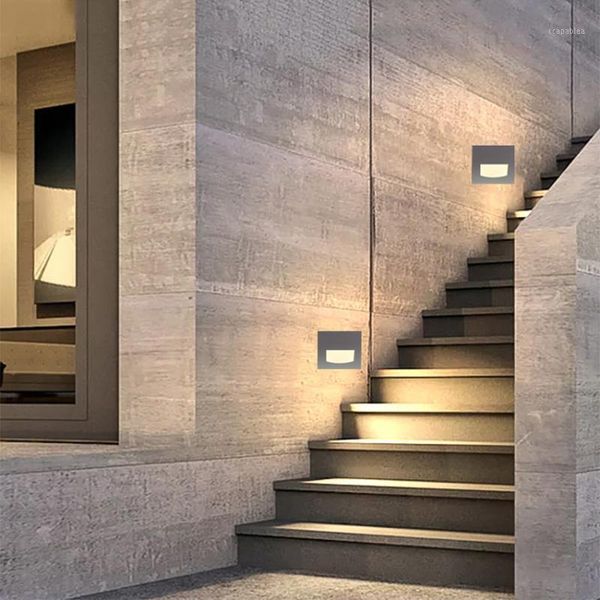 

led stair light aluminum wall lamp recessed led step lamp corner lamps ac85-265v outdoor square step light fixture bl1031