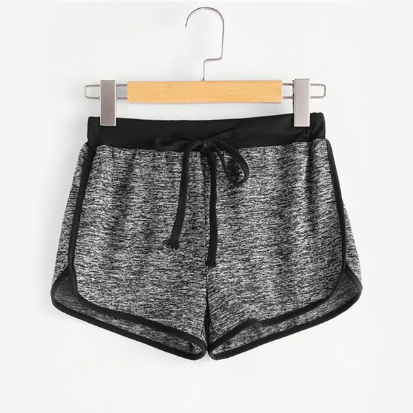 

women's short feminino womens striped mid waist loose shorts drawstring waist ringer summer shorts femme 2019, White;black