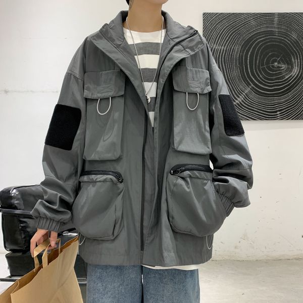 

men's spring 2021 and autumn new pure jacket youth light male fashion r2a3, Black;brown