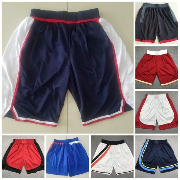 

basketball shorts black red white blue navy breathable pants sweatpants classic shorts city stitched
