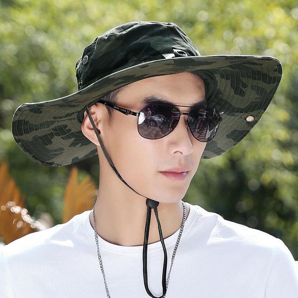 

army tactical hat hunting round-brimmed sun bonnet outdoor camping hiking cap kg-562, Black;white