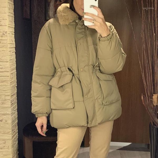 

colorfaith new 2020 autumn winter women jackets quilted puffer parkas high-quality drawstring warm oversize short coat co88351, Black