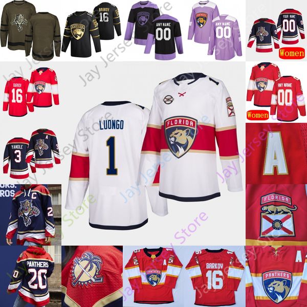 

2021 florida panthers ice hockey jersey lammikko lomberg luostarinen marchment nutivaara stillman stralman tippett vatrano verhaeghe weegar, Black;red