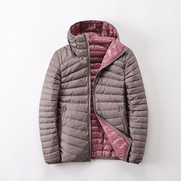 

newbang brand women duck coats ultra light down jacket women lieghtweight double side reversible jackets womens windbreakers, Black