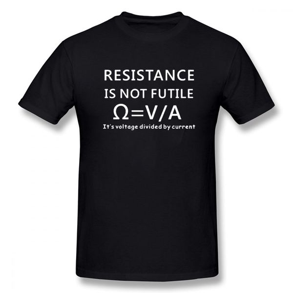 

sport resistance is not futile electrician science funny men's t-shirt t shirt for men new short sleeve o neck cotton casual tee