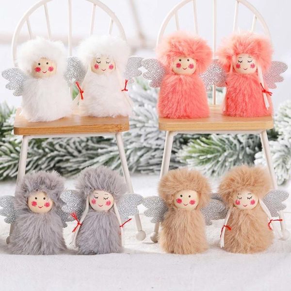 

2pcs cute angel christmas dolls christmas tree decorations pendant boys girl gift decoration for home pendant supplies
