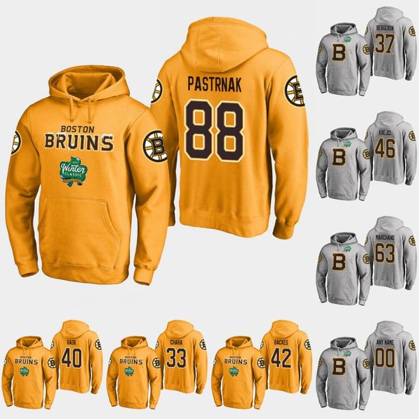 

88 david pastrnak boston bruins hoodie brad marchand kevan miller david krejci zdeno chara noel acciari 2019 winter classic hockey jersey, Black