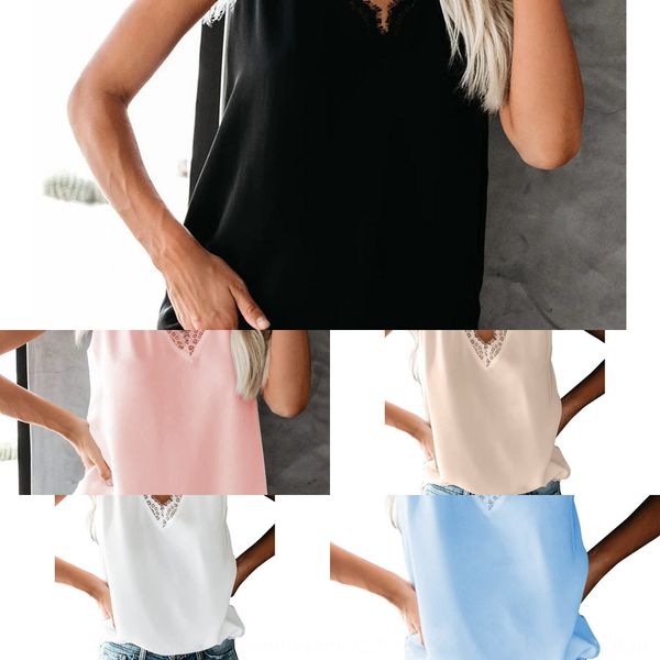 

2020 summer new t-shirt stitching eyelash sleeveless 2006 2020 summer new lace vest t-shirt lace stitching eyelash sleeveless vest 2006 gqen, White