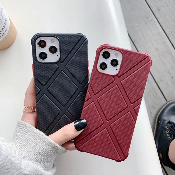 

for new iphone 12 rhombus armor phone cases for iphone 12 pro max 11 xs max xr 7plus phone case back cover