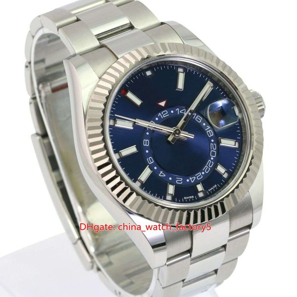 

15 style men's 42mm sky-dweller gmt workin 326934 326933 326938 asia 2813 movement mechanical automatic mens watch watches, Slivery;brown