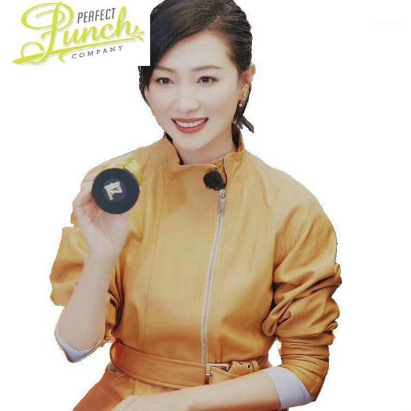 

leather 2021 fashion genuine women long real sheepskin jacket korean coat spring autumn chaqueta cuero mujer 972 pph5061, Black