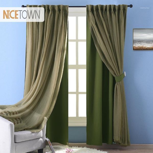 

curtain & drapes nicetown back tab crushed sheer crinkled voile with blackout room darkening for living bedroom 1 panel1