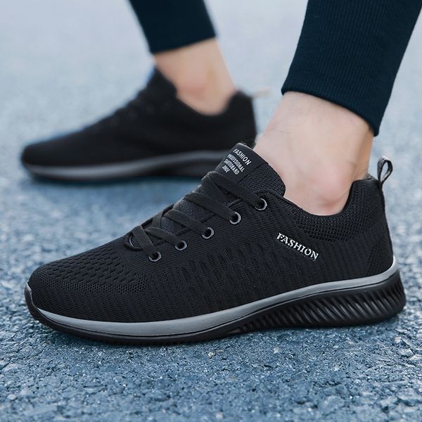 

spring and autumn classic new men's shoes low-cut casual flyweather men's fashion low to help fashion men casual shoes y200106, Black