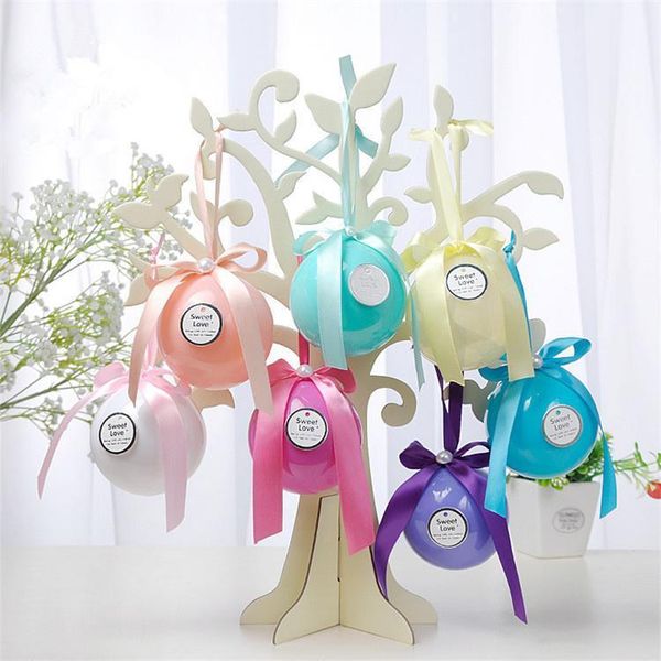 

gift wrap 60 x europe romantic wedding dia8cm macaron ball plastic christmas tree decorative colorful candy box with hanging hole1
