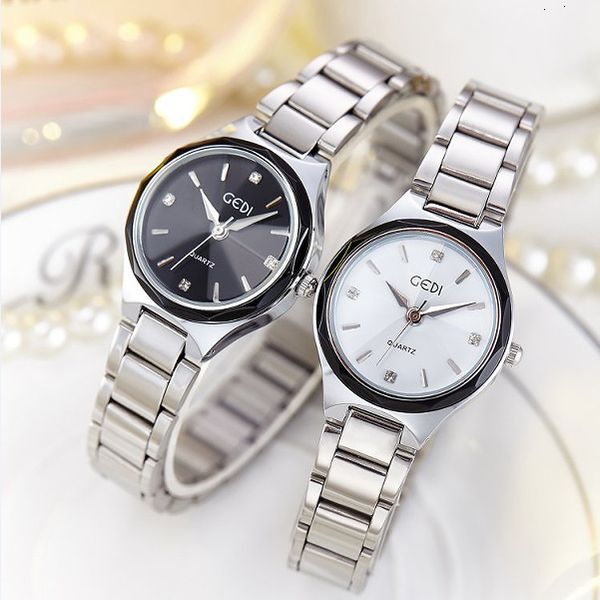 

korean women's waterproof steel band female student electronic fashion quartz watch, Silver