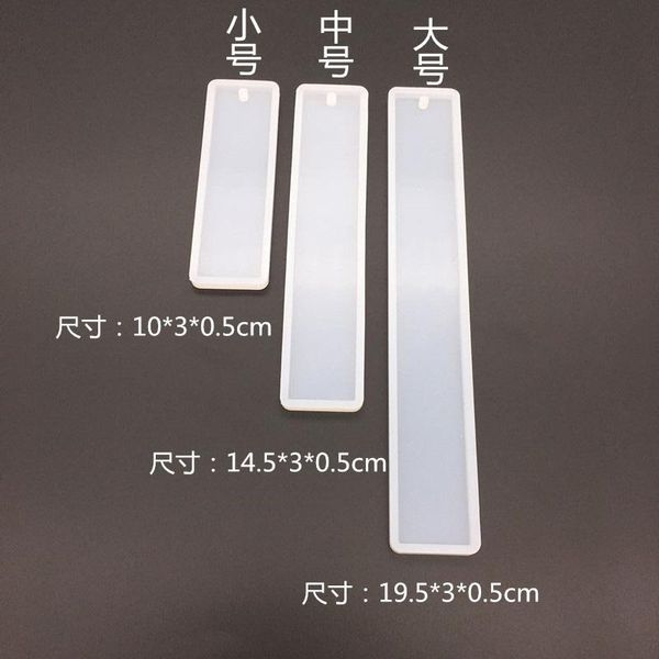 

2 шт. установите прямоугольник силиконовой закладки прессформы diy bookmark прессформы изготовления эпоксидной смолы ювелирные изделия diy р, Black