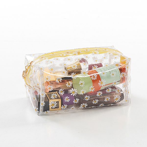 

новый пвх небольшой ромашка макияжа рука водонепроницаемого мешок для стирки женской руки мешок fhxqx