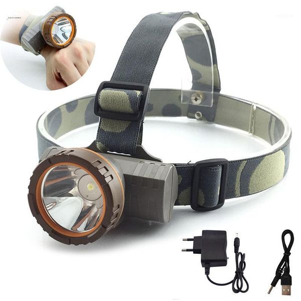 

powerful led frontale headlamp head torch lamp light lampe frontale for fishing camping rechargeable battery charger1