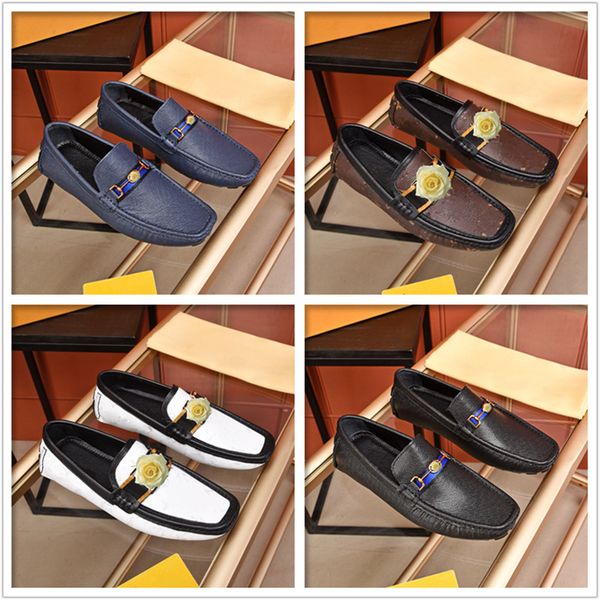 

designer men summer casual shoes luxury brands leather men driving shoes handmade quality men loafer shoes flats big size 38-46 moccasins, Black