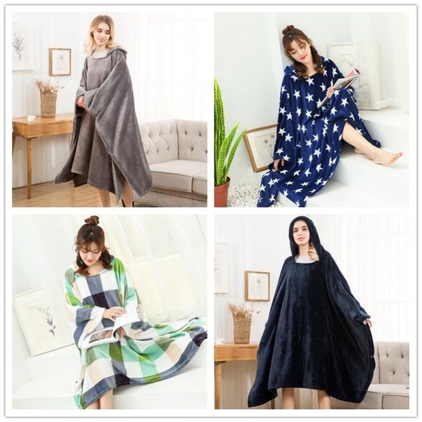 

2020 latest model hooded blanket multifunction warm blanket cute personalized
