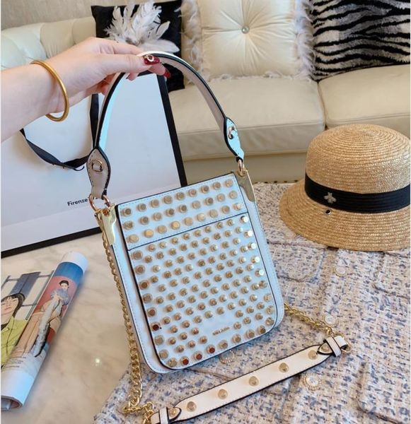 

fashion hadbags female shoulder bags woman sac bag rivet cowhide rank thin size retro special design popular