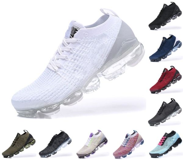 

2021 fk mens running shoes fly 3.0 oreo black purple blue multi-color triple white south beach desert sand vivid sunset tint women trainer, White;red