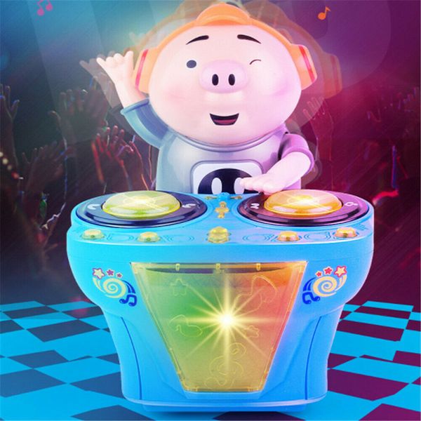 Детская музыка Игрушка электрическая DJ свинья забавная музыка свинья подарок для детей YH-17 LJ201105